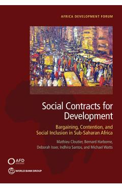 Coperta cărții 'Social Contracts for Development: Bargaining, Contention, and Social Inclusion in Sub-Saharan Africa - Mathieu Cloutier'
