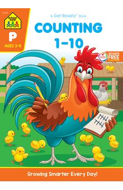 Coperta cărții 'School Zone Counting 1-10 Workbook - School Zone'