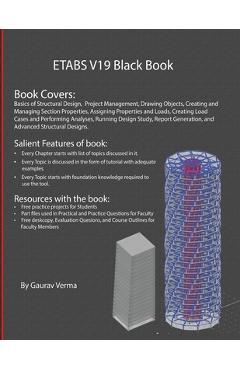 Coperta cărții 'ETABS V19 Black Book - Gaurav Verma'