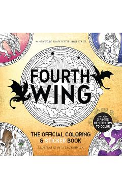 Poza produsului Fourth Wing: The Official Coloring & Sticker Book (Includes 2 Pages of Stickers to Color) - 