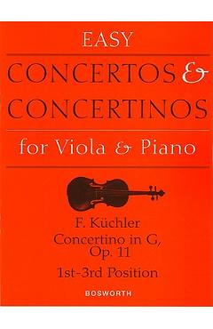 Coperta cărții 'Concertino in G, Op. 11: Easy Concertos and Concertinos Series for Viola and Piano - Ferdinand Kuchler'
