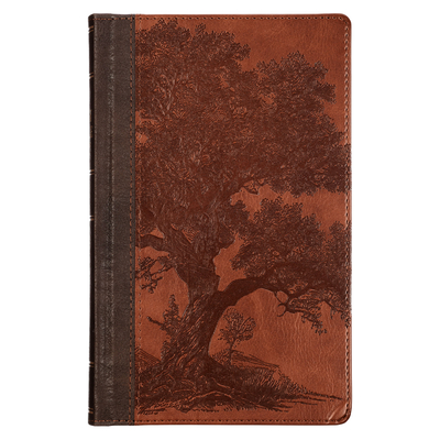 KJV Bible Giant Print Standard-Size Faux Leather, Brown Trust Tree -