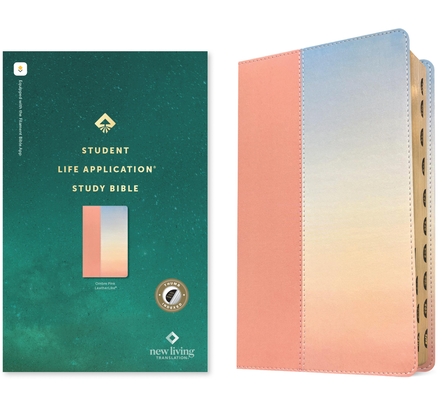 Coperta cărții 'NLT Student Life Application Study Bible, Filament Enabled (Leatherlike, Ombre Pink, Indexed, Red Letter) -'