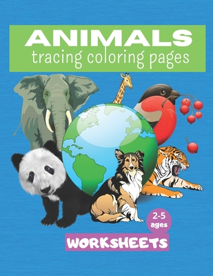 Animals tracing and coloring pages.: Children's Activity Book: 8.5 x 11 inch (21.59 x 27.94 cm) 25 pages Lines Shapes animals Ages 2-5: A Beginner Kid - Mustapha Edition