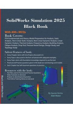 Coperta cărții 'SolidWorks Simulation 2025 Black Book - Gaurav Verma'