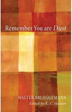 Coperta cărții 'Remember You Are Dust - Walter Brueggemann'