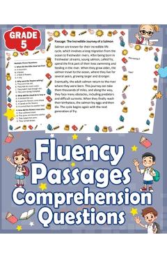 Coperta cărții 'Fluency Passages Grade 5 Comprehension Questions: Reading Comprehension Practice for 5th Grade - 5th Grade Fluency'