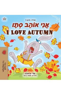 Coperta cărții 'I Love Autumn (Hebrew English Bilingual Children's Book) - Shelley Admont'