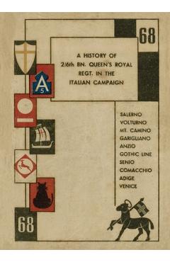 Coperta cărții 'History of 2/6th Bn. Queen's Royal Regt. in the Italian Campaign -'