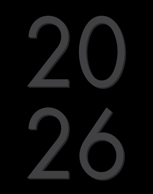 Basic Black 2026 7.5 X 9.5 Booklet Monthly Planner -