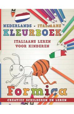 Poza produsului Kleurboek Nederlands - Italiaans I Italiaans Leren Voor Kinderen I Creatief Schilderen En Leren - 