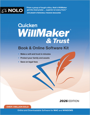Quicken Willmaker & Trust 2026: Book & Online Software Kit - Editors Of Nolo