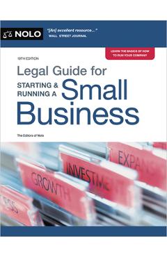 Poza produsului Legal Guide for Starting & Running a Small Business - Editors Of Nolo