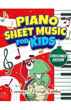 Coperta cărții 'Christmas Piano Sheet Music For Kids - C. Gibbs'