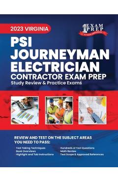 Coperta cărții '2023 Virginia PSI Journeyman Electrician: 2023 Study Review & Practice Exams - Upstryve Inc'