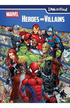 Coperta cărții 'Marvel Heroes and Villains: Look and Find -'