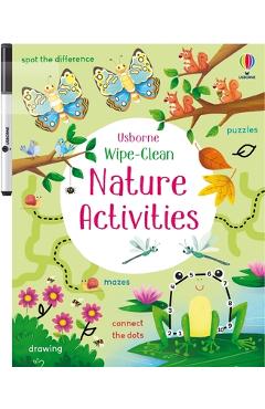 Coperta cărții 'Wipe-Clean Nature Activities - Kirsteen Robson'