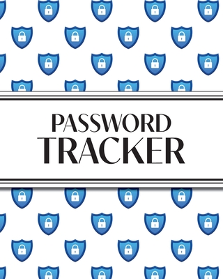 Coperta cărții 'XL Large Print Password Tracker (Lock Shield Blue): 8