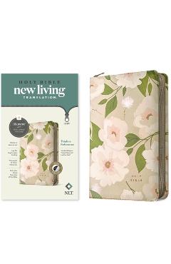 Coperta cărții 'NLT Thinline Reference Zipper Bible, Filament Enabled (Leatherlike, Tender Blossom Taupe, Indexed, Red Letter) -'