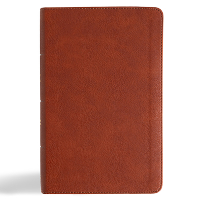 CSB Single-Column Personal Size Reference Bible, Burnt Sienna Leathertouch - 