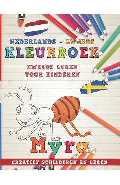 Coperta cărții 'Kleurboek Nederlands - Zweeds I Zweeds Leren Voor Kinderen I Creatief Schilderen En Leren -'