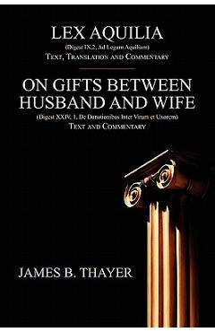 Coperta cărții 'Lex Aquilia - James B. Thayer'