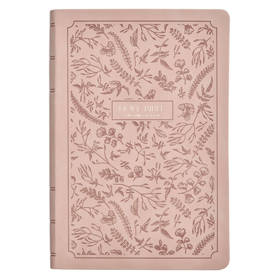 KJV Bible Giant Print Full-Size Faux Leather, Dusty Pink - 