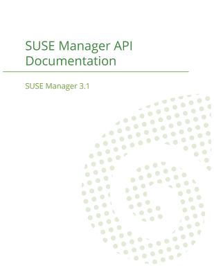 Coperta cărții 'SUSE Manager 3.1: API Documentation -'