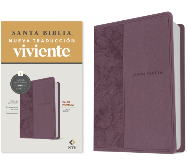 Coperta cărții 'Biblia Valor Prémium Ntv Con Filament (Sentipiel, Púrpura) -'