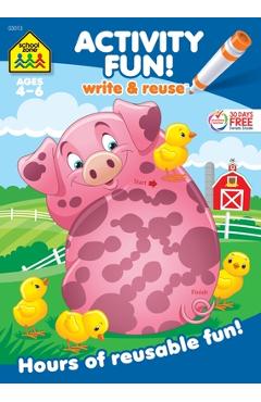 Coperta cărții 'School Zone Activity Fun! Write & Reuse Workbook - School Zone'