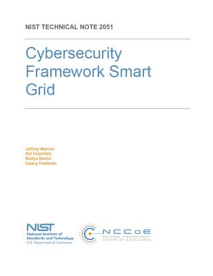 Coperta cărții 'Cybersecurity Framework Smart Grid Profile: NIST Technical Note 2051 -'
