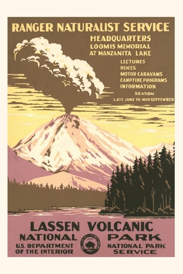 Vintage Journal Lassen Volcanic National Park Travel Poster -