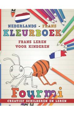 Coperta cărții 'Kleurboek Nederlands - Frans I Frans leren voor kinderen I Creatief schilderen en leren -'