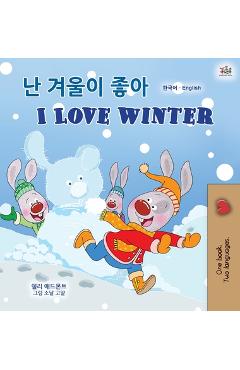 Coperta cărții 'I Love Winter (Korean English Bilingual Children's Book) - Shelley Admont'