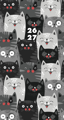 Purrfect 2-Year 2026-27 3.5 X 6.5 Monthly Pocket Planner -