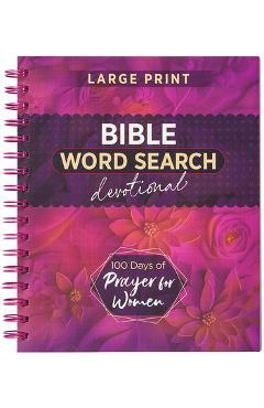 Coperta cărții '100 Days of Prayer for Women: Bible Word Search Devotional -'