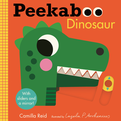 Coperta cărții 'Peekaboo: Dinosaur: (An Interactive Board Book for Babies & Toddlers with Mirror & Sliders to Push, Pull, or Turn. Cute'