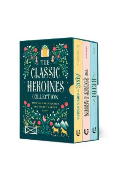 Coperta cărții 'The Classic Heroines Collection Boxed Set: Anne of Green Gables, Heidi, the Secret Garden - L. M. Montgomery'