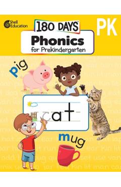 Coperta cărții '180 Days(tm) Phonics for Prekindergarten: Practice, Assess, Diagnose - Sarah Massie'