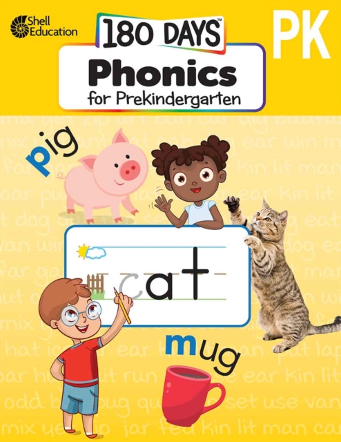 Coperta cărții '180 Days(tm) Phonics for Prekindergarten: Practice, Assess, Diagnose - Sarah Massie'