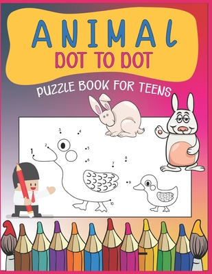 Animal Dot To Dot Puzzle Book For Teens - Nazma Publishing