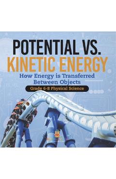 Coperta cărții 'Potential vs. Kinetic Energy How Energy is Transferred Between Objects Grade 6-8 Physical Science -'