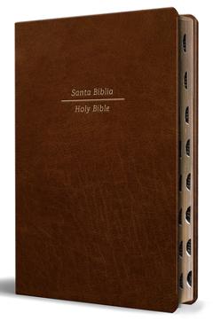 Poza produsului Biblia Bilingüe Reina Valera 1960 (Esv) Letra Grande Símil Piel Marrón Con Índice/ Bilingual Bible Rvr 1960 (Esv) Large Print Brown Leathersoft with T - 