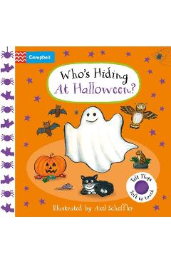 Coperta cărții 'Who's Hiding at Halloween? - Campbell Books'