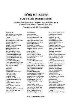 Coperta cărții 'Hymn Melodies for Bb Instruments: 105 of the Best Known Hymn Melodies from the Golden Age of Church Hymnals, Set in'