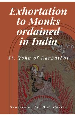 Coperta cărții 'Exhortation to Monks ordained in India -'