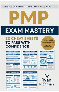 Coperta cărții 'PMP Exam Mastery: 30 Cheat Sheets to Pass With Confidence - Ryan Richman'