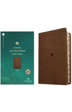 Coperta cărții 'NLT Student Life Application Study Bible, Filament Enabled (Leatherlike, Rustic Brown, Indexed, Red Letter) -'