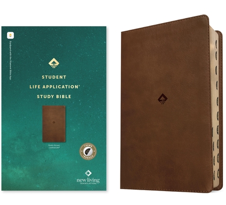 Coperta cărții 'NLT Student Life Application Study Bible, Filament Enabled (Leatherlike, Rustic Brown, Indexed, Red Letter) -'