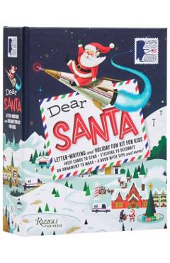 Coperta cărții 'Dear Santa: Letter-Writing and Holiday Fun Kit for Kids - Brad Woodard'